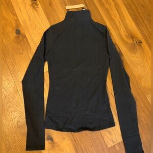 SKIMS Black Cotton Jersey Turtleneck Small